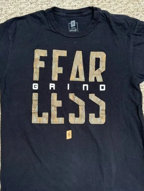 md Fearless Grind T Shirt Tee Black Medium - Picture 2 of 2